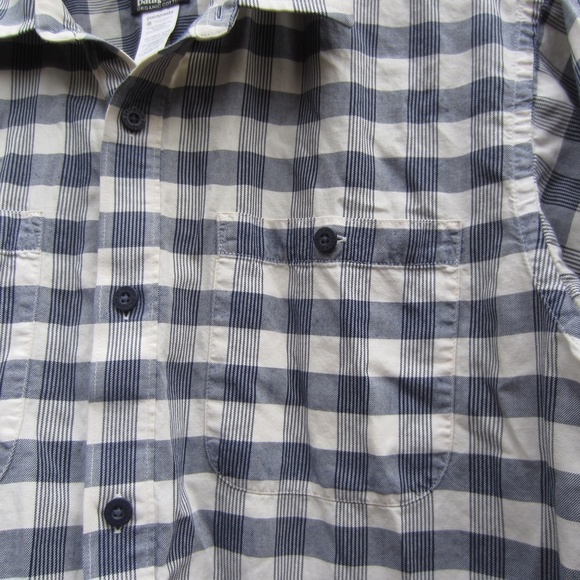 Patagonia Shirt Mens M Grey/white Plaid Pockets Button Up Cotton hiking outdoor - Picture 6 of 16